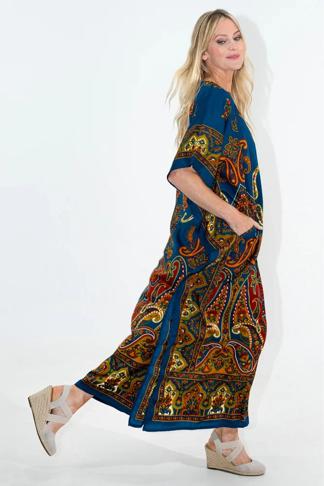 Kaftan Tunic Kimono Dress Ladies Maxi Kaftans - Available in 3 color options