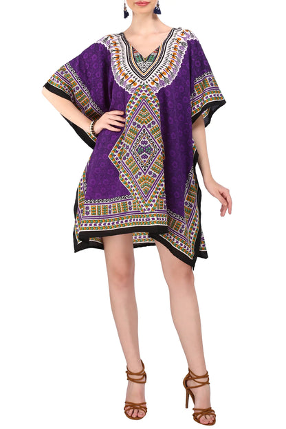 Kaftan Tunic Kimono Dress Ladies Top Kaftans - Available in 4 Colors