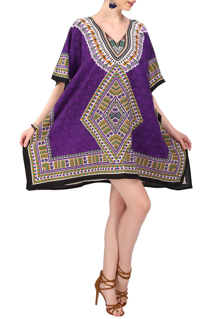 Kaftan Tunic Kimono Dress Ladies Top Kaftans - Available in 4 Colors