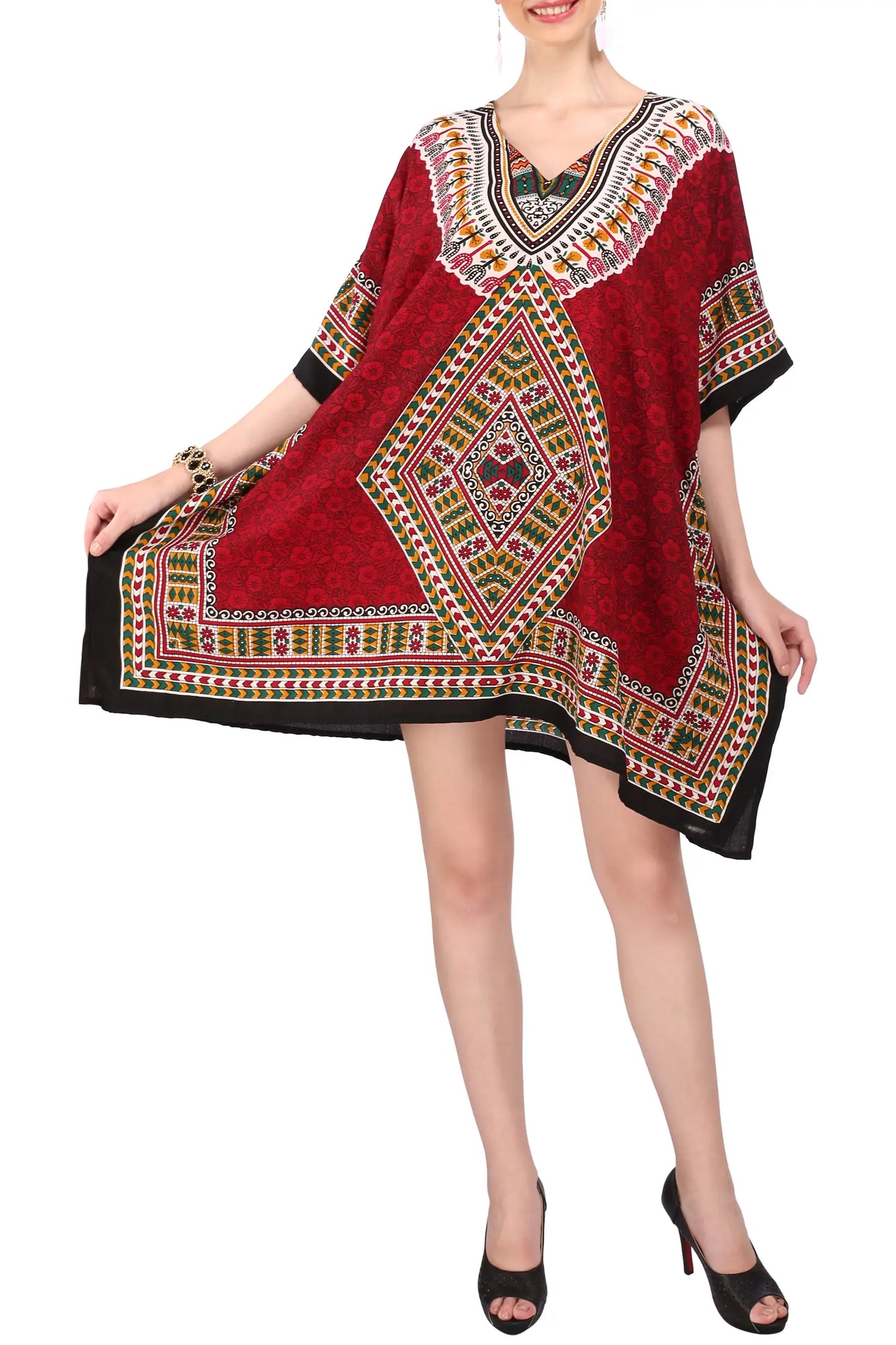 Kaftan Tunic Kimono Dress Ladies Top Kaftans - Available in 4 Colors