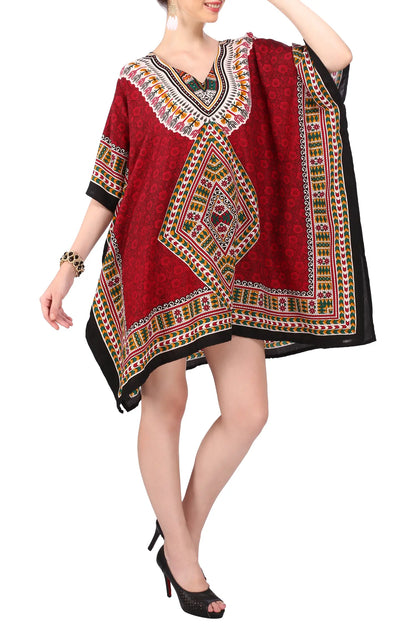 Kaftan Tunic Kimono Dress Ladies Top Kaftans - Available in 4 Colors