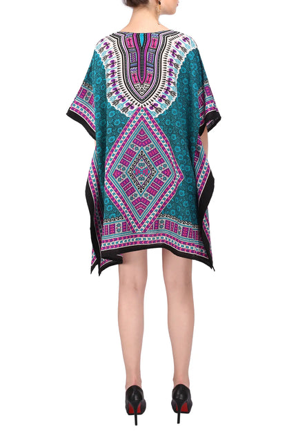 Kaftan Tunic Kimono Dress Ladies Top Kaftans - Available in 4 Colors