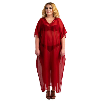 Kaftan Hand Embroidered Kaftans Kimono Summer Maxi Dress 138 -Available in 3 Colors