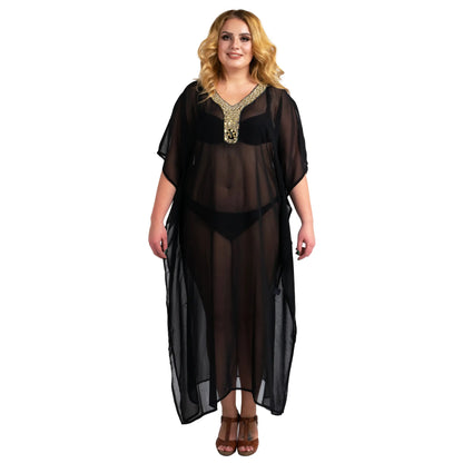 Kaftan Hand Embroidered Kaftans Kimono Summer Maxi Dress 140 - Available in 3 Colors