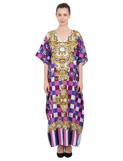 Women's Kaftans Plus Size Loungewear Long Maxi Style Dress 143- Available in 6 Colors