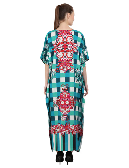 Women's Kaftans Plus Size Loungewear Long Maxi Style Dress 143- Available in 6 Colors