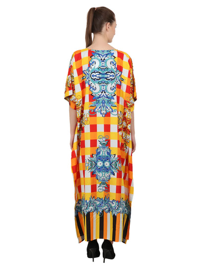 Women's Kaftans Plus Size Loungewear Long Maxi Style Dress 143- Available in 6 Colors