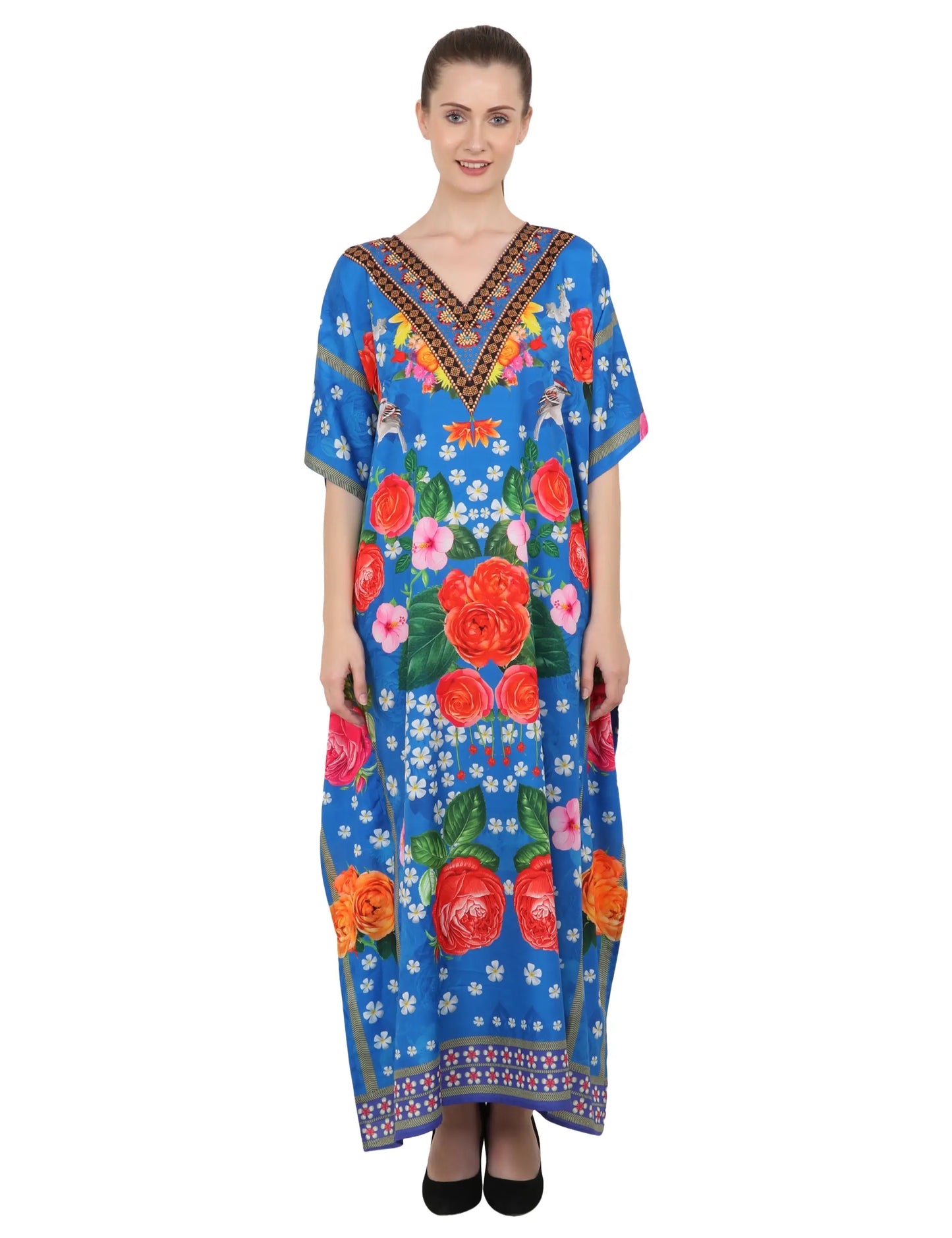 Women's Kaftans Plus Size Loungewear Long Maxi Style Dress 144 - Available in 4 Colors