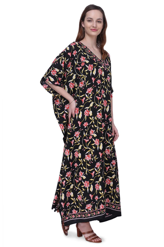 Women's Kaftans Plus Size Loungewear Long Maxi Style Dress - Available in 3 Colors