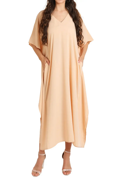 Women Kaftans Dresses with Pockets - Available in 5 Colors