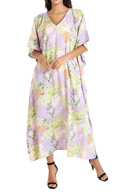 Women Long Kaftans Summer Holiday Caftan Dress 5 Colors S-3XL