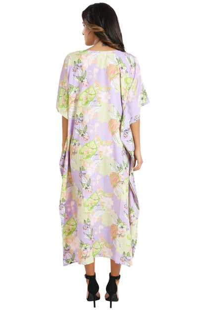 Women Long Kaftans Summer Holiday Caftan Dress 5 Colors S-3XL