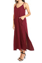 Strap Dress Maxi Style Long Kaftans with Pockets - Available in 5 Colors