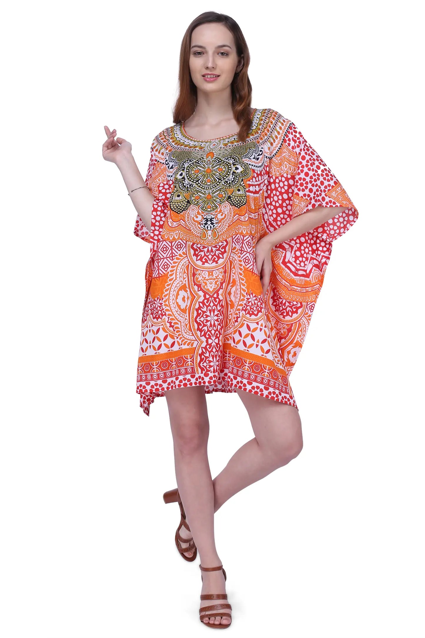 Women's Short Kaftan Suitable for Standard to Plus Size 158 - Available in 5 Colors