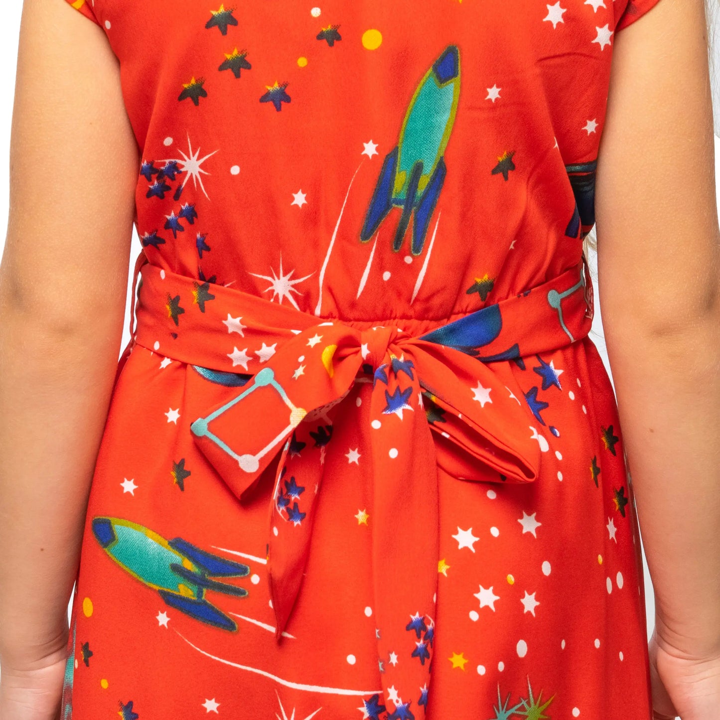 Girl Kids Vintage Style Collared Button down Dress Galaxy Print - Available in 3 Colors