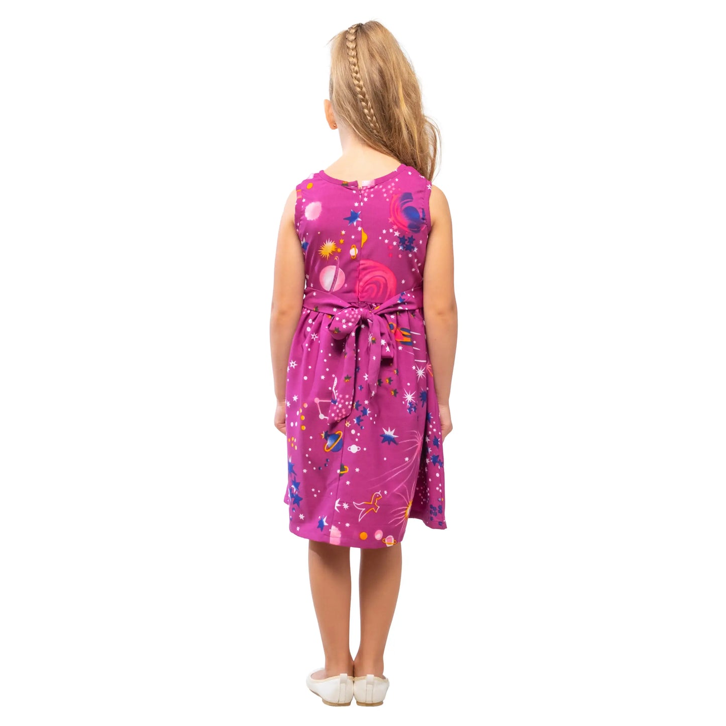 Girls Kids Vintage Audrey Hepburn Style sizes Galaxy Print - Available in 3 Colors