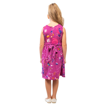 Girls Kids Vintage Audrey Hepburn Style sizes Galaxy Print - Available in 3 Colors