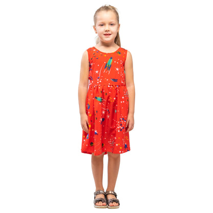 Girls Kids Vintage Audrey Hepburn Style sizes Galaxy Print - Available in 3 Colors