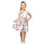 Girls Kids Vintage Style Peter Pan Collar Dresses Floral Black Print - Available in 3 Colors