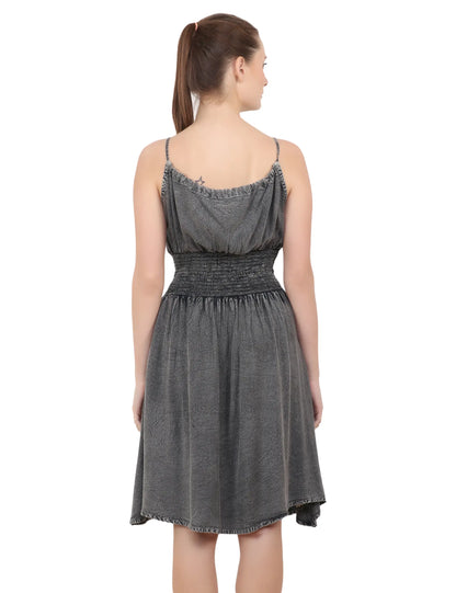 Women's Casual Dresses Loose Swing Flare Dress 103- Black