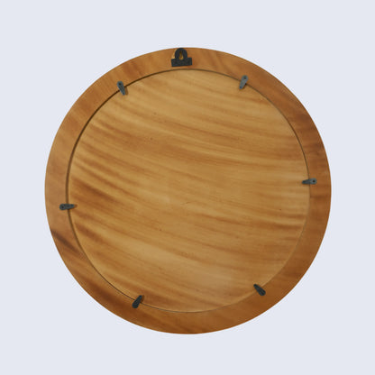 Round Mother of Pearl & Resin Inlay Wall Hanging Pink Mirror Frame- 28" Dia