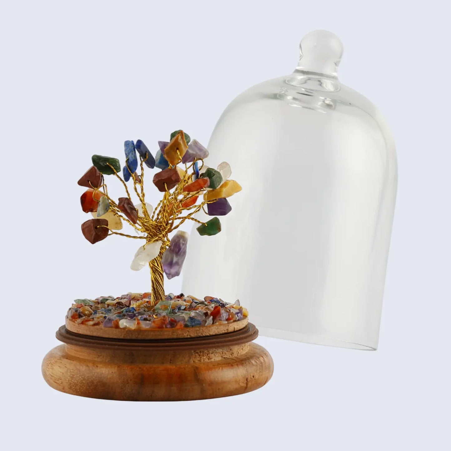 Healing Crystal Tree Rainbow with Dome - Multicolor