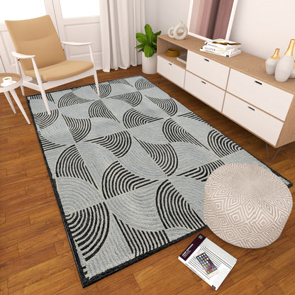 Premium Hand-Tufted Rug Made of 100% Wool  - Mono Loops - 4x6 Feet