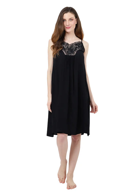 Nightgown Midi Dresses Black Small to 3XL