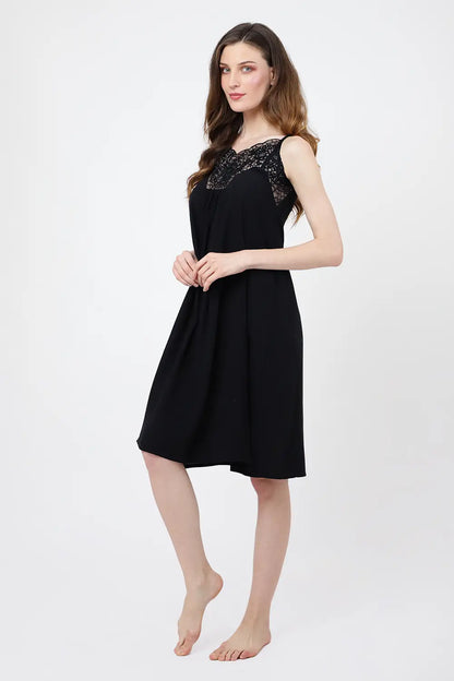 Nightgown Midi Dresses Black Small to 3XL