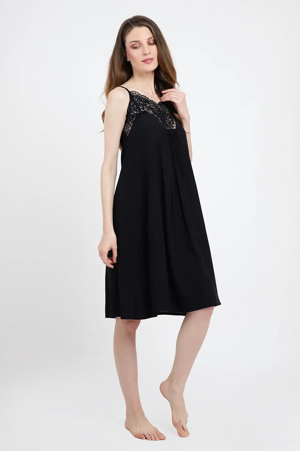 Nightgown Midi Dresses Black Small to 3XL