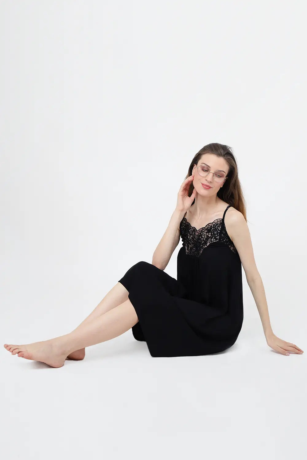 Nightgown Midi Dresses Black Small to 3XL