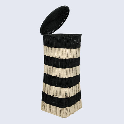 Handmade Cotton & Iron Laundry Basket & Organizer Box- Large