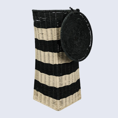 Handmade Cotton & Iron Laundry Basket & Organizer Box- Large