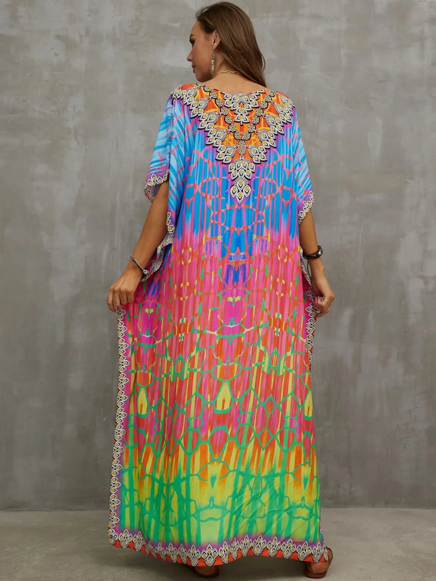 Tropical Kaftan Summer Dresses Multicolor, S-3XL