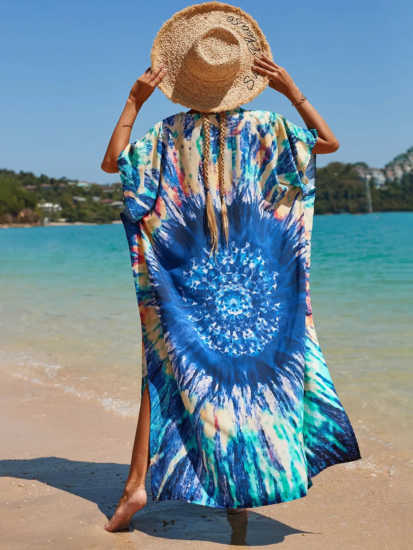 Kaftan Summer Dresses Blue Mirage, S-3XL