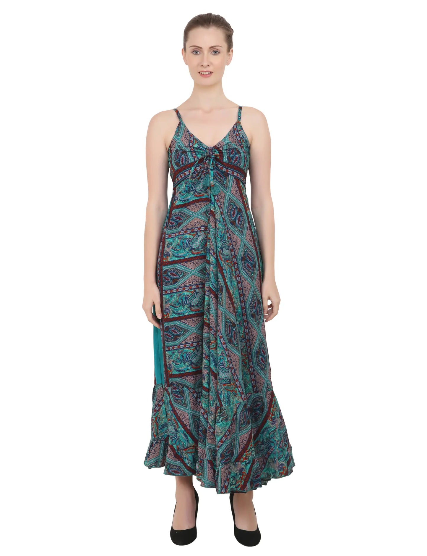 Women Casual Boho Style Maxi Dresses in Two Sizes (P224)