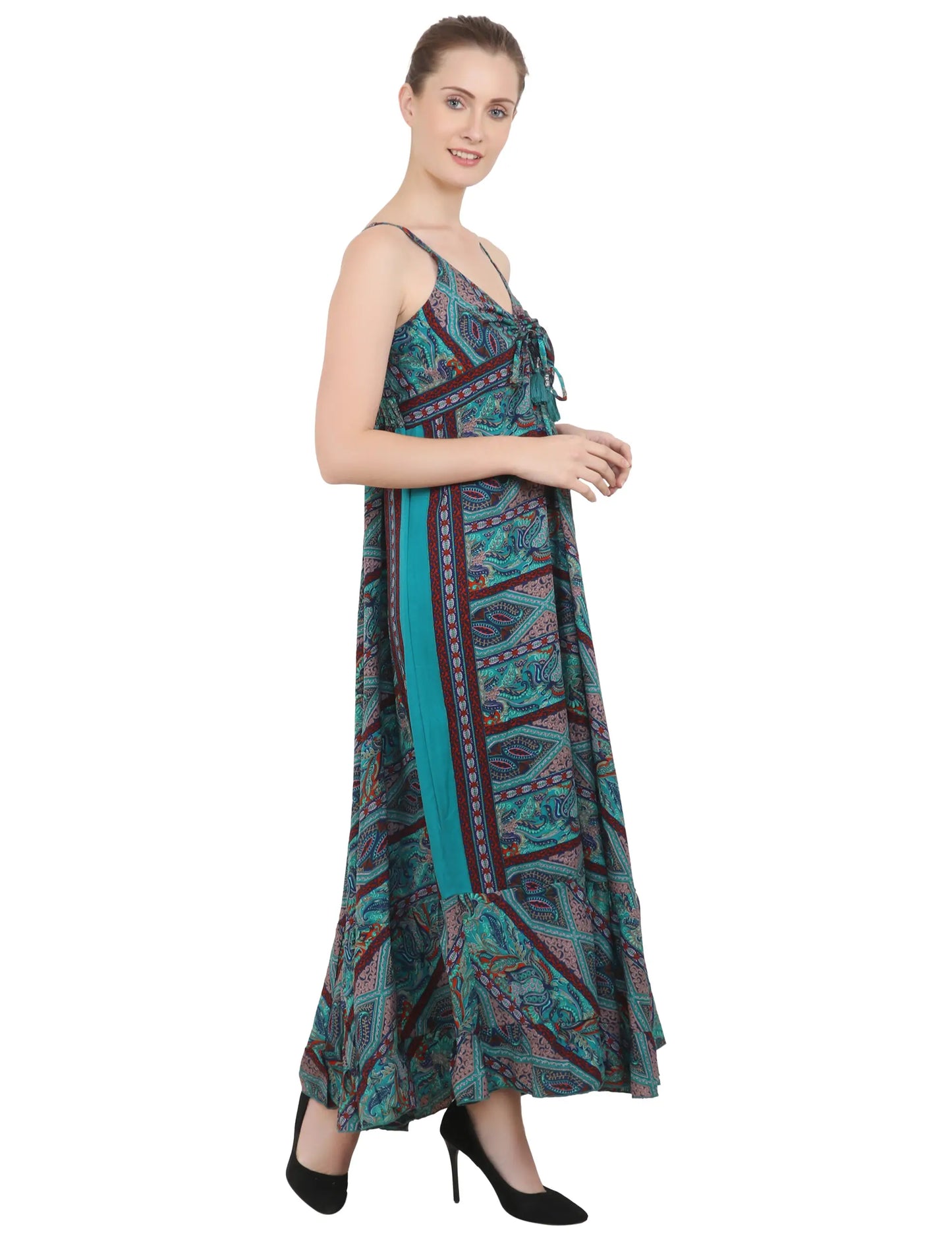 Women Casual Boho Style Maxi Dresses in Two Sizes (P224)