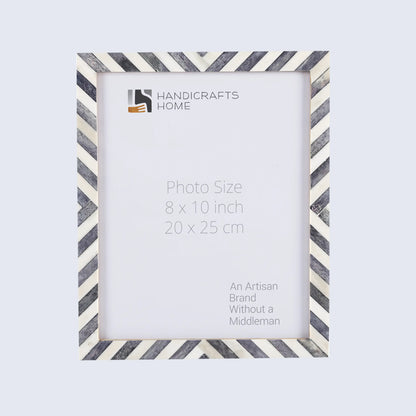 Chevron Pattern Picture Photo Frame Handmade Wall Hanging Decor Grey - Available in 3 Sizes