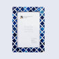 Moroccan Pattern Picture Frame Handmade Wall Hanging Decor Blue - Available in 31 Sizes