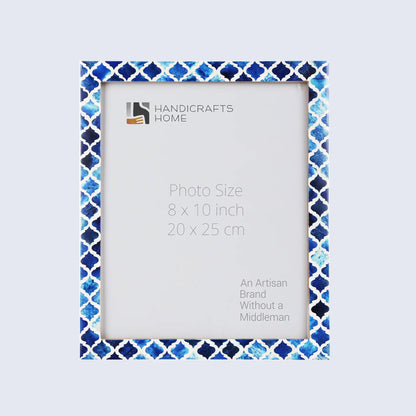 Picture Frames Moroccan Pattern Bone & Resin Inlay Collection in 27 Sizes, Blue – Wholesale picture frames