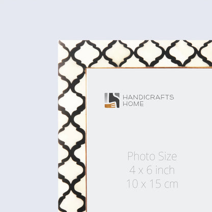 Moroccan Pattern Picture Frame Handmade Wall Hanging Decor Black - Available in 31 Sizes