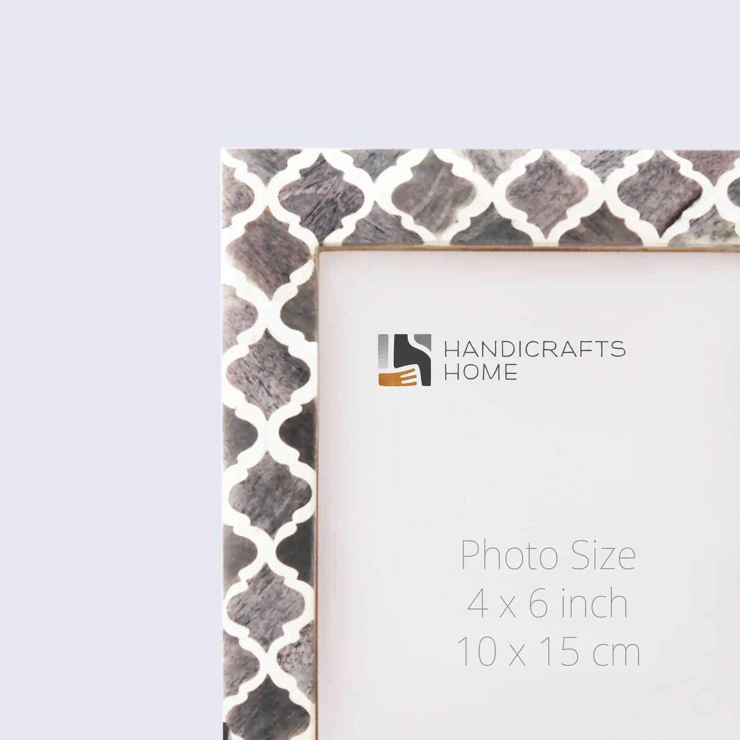 Moroccan Pattern Picture Photo Frame Handmade Wall Hanging Decor Grey- Available in 31 Sizes