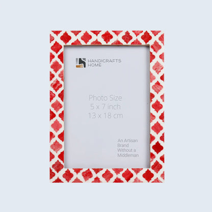 Picture Frames Moroccan Pattern Bone & Resin Inlay Collection in 27 Sizes, Red – Wholesale picture frames