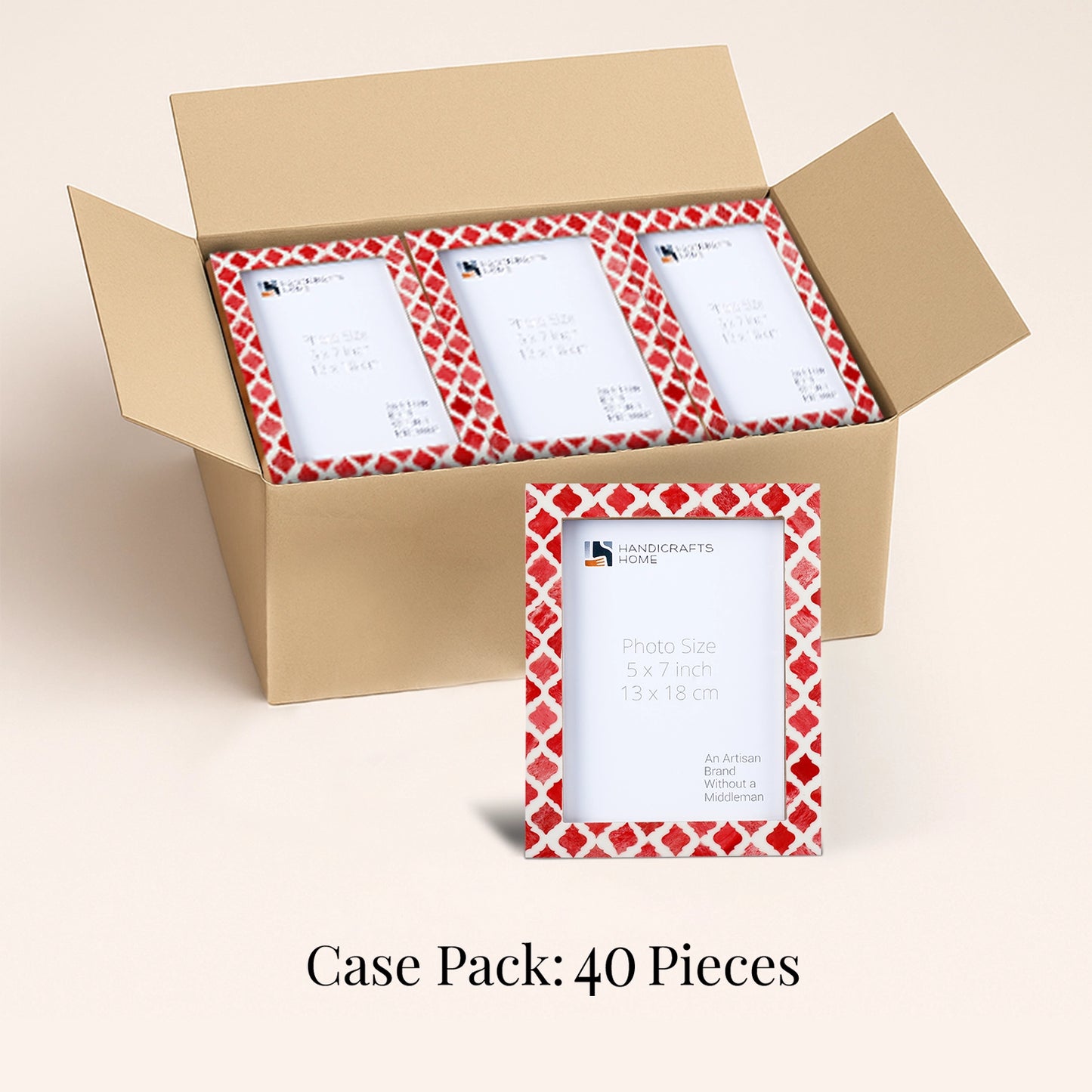 Decorative Picture Frames Mumtaz Red, 5x7, Pack of 40