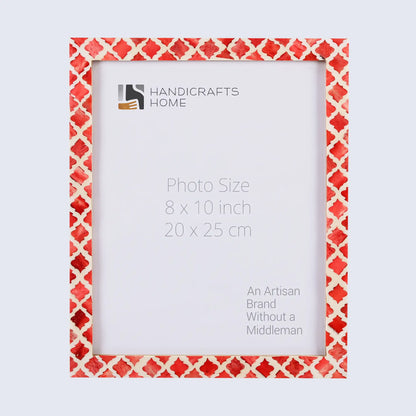 Picture Frames Moroccan Pattern Bone & Resin Inlay Collection in 27 Sizes, Red – Wholesale picture frames