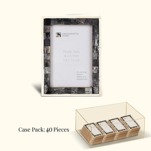 Decorative Picture Frames Gray & White, 4x6, Pack of 40