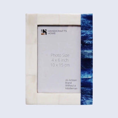 Plain White & Blue Bone Inlay Picture Frame - 4x6 & 5x7 – Wholesale picture frames