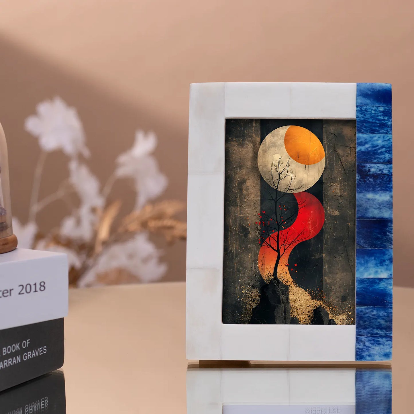 Plain White & Blue Bone Inlay Picture Frame - 4x6 & 5x7 – Wholesale picture frames