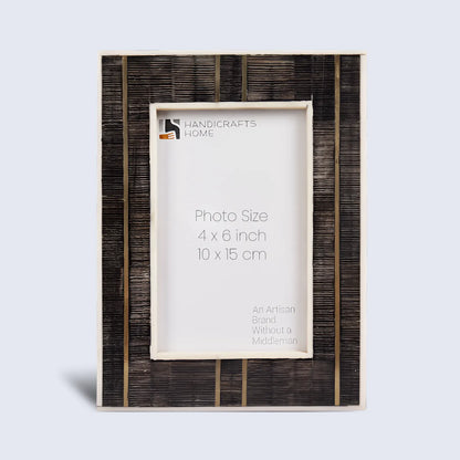 Horn Inlay & Resin Inlay Shagrin Picture Photo Frames Brown, 4x6 5x7 – Wholesale picture frames