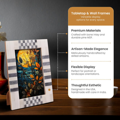 CheckStripe Collection Photo Picture Frame – 4x6 & 5x7 – Wholesale picture frames